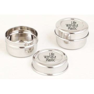 Small Stainless Steel Dip Containers - Pack of Two