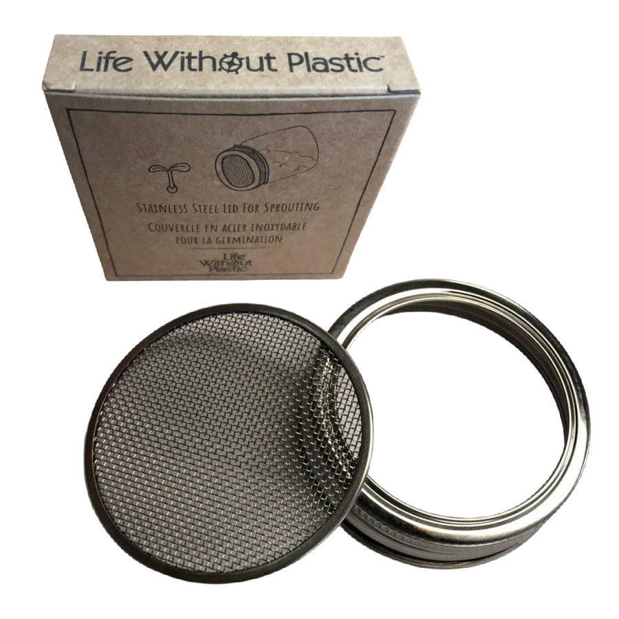 Stainless Steel Sprouting Lid and Ring for Regular Mouth Mason Jars